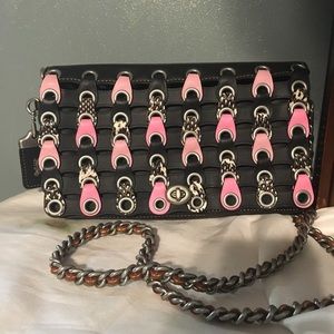 Coach 1941 Linked Leather Dinky Bag Crossbody Purse Snakeskin